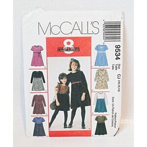 McCall’s Sewing Pattern 9534 Children's and Girl's Dress and Handbag Uncut Size